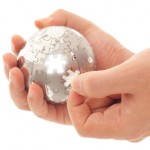 Sphere jigsaw in hand